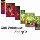MDF 2 Pcs Designer Wall Painting for Home & Office 
