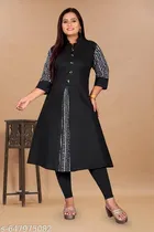 Solid Cotton Blend Kurti for Women, Pack of 2 