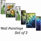 MDF 2 Pcs Designer Wall Painting for Home & Office 