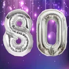 Foil Balloon for Birthday Celebration, No. 80 