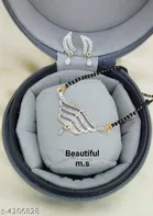 Alloy Mangalsutra with Earrings for Women 