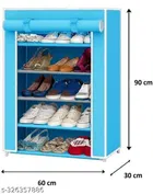 4 Layer Plastic Collapsible Shoe Racks 