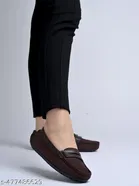 Solid Suede Loafers for Women 