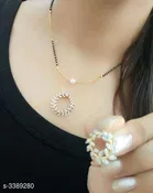Brass Mangalsutra Set with Earring for Women 