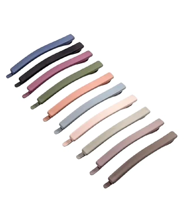 Plastic Hair Clips for Women & Girls (Multicolor, Pack of 10)