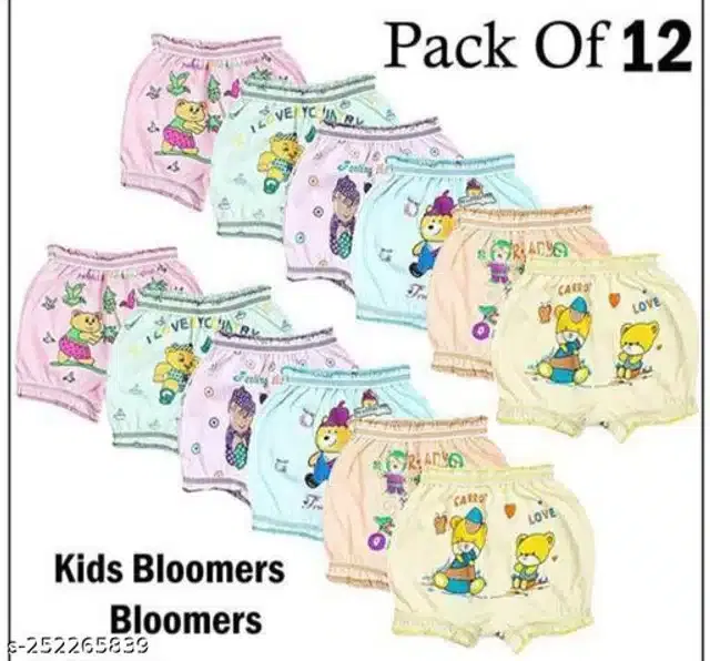 Cotton Innerwear Shorts for Kids (Multicolor, 6-9 Months) (Pack of 12)