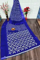 SVB कॉटन लिनन साड़ी फॉर विमेंस 