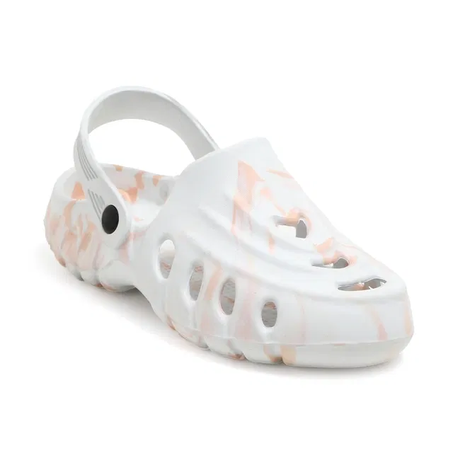 Clogs for Men (Peach & White)