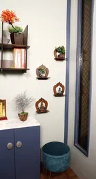 KC Arts MDF  Wall Hanging Shelves 6x6 inch Pack of 4