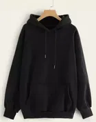 Full Sleeves Solid Hoodie for Women 