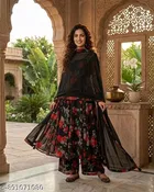 Georgette Kurta Set With Heavy Beautiful Design for Women 
