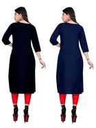 Crepe Solid Kurtis for Women 