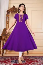 Rayon Kurti for Women, Purple 