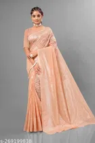 Cotton Linen Zari Woven Saree for Women 
