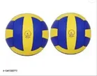 Volleyballs (2 Pcs) with Free Air Pin (Yellow & Blue, Set of 2)