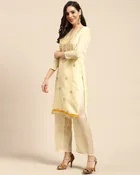Chanderi Silk Unstitched Salwar Suit Fabric for Women 
