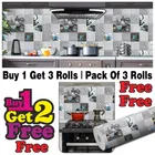 Vinyl Waterproof Wallpaper Roll for Kitchen Wall 