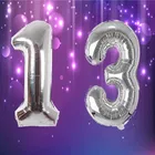 Foil Balloon for Birthday Celebration, No. 13 