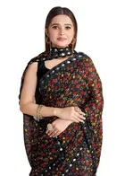 Georgette Printed Saree for Women 