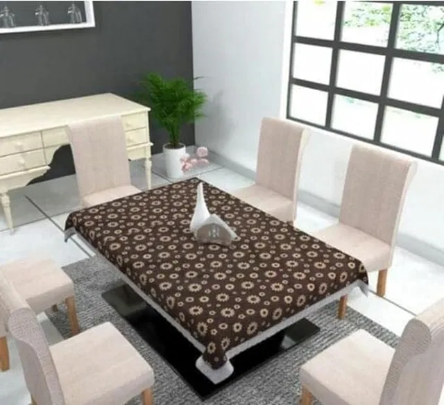 PVC Printed 4 Seaters Table Cover (Multicolor, 40x60 inches)
