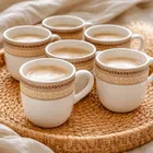 Ceramic Tea & Coffee Cup, White, Pack of 6 