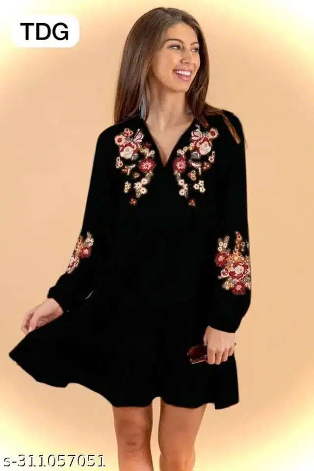 Full Sleeves Top for Women (Black, XXL)