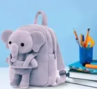 Velvet Small Backpack for Kids (Grey, 10 L)