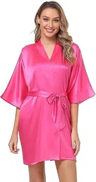 Satin Solid Babydoll for Women 