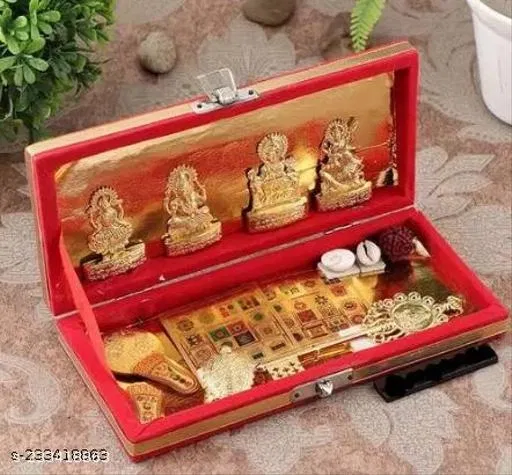 Kuber Dhan Lakshmi Yantra Box (Red, 1)