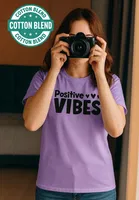 Cotton Blend Printed T-Shirt for Women 