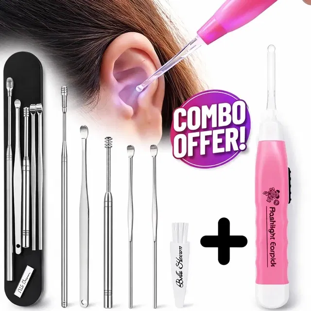 Ear Cleaning Kit, Dust Cleaner, Wax Remover, Cleaning Buds (Set of 1)