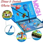 REALISTIC AIRCOOL Magic Water Quick Dry Book Water Coloring Book Doodle with Magic Pen Painting Board for Children Education Drawing Pad, Random Design & Assorted Color Multi Color, Pack of 4