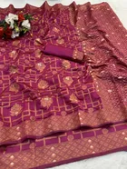 Banarasi Silk Woven Design Saree for Women (Pink, 6.3 M)