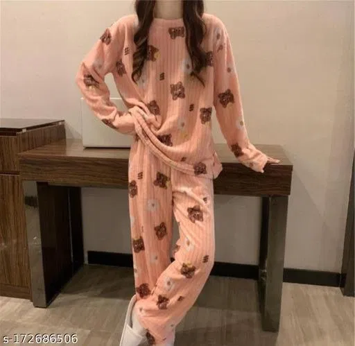 Comfort Nightdress for Women (Peach, XL)