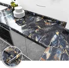 Decor Wallpaper for Home/Kitchen Black Marble Printed 45x200cm