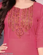 Rayon Embroidered Kurti for Women 