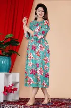 Rayon Printed Anarkali Kurti for Women 