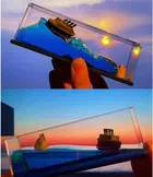 Titanic Cruise 3D Simulator Wavey Boat Showpiece for Home & Office 
