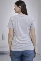 Cotton Blend Printed T-shirt for Men, Grey 
