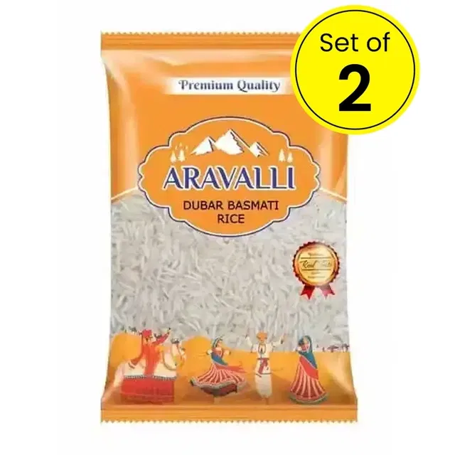 अरावली दुबार बासमती चावल 2X1 Kg (पैक ऑफ 2)
