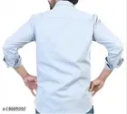 Cotton Blend Solid Shirts for Men, Grey 