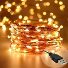 Copper USB Powered String Fairy Lights with 100 Led Light (10 Meters / 32 Feet, Warm White, Pack of 1)