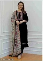 Solid A-line Kurta Set for Women 