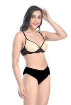 Pibu वीमेन कॉटन ब्रा पैंटी सेट 