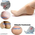 Silicone Gel Heel Pad Socks for Pain Relief for Men and Women,Pack of  2 Pair