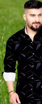 Lycra Printed Shirt For Men, Grey 