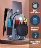Nylon Backpack for Men & Women, Grey