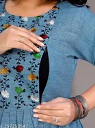 Embroidered Maternity Cotton Kurti for Women 