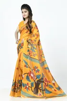 Khadi Silk Printed Saree for Women 