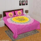 Cotton Queen Bedsheet with 2 Pillow Cover 